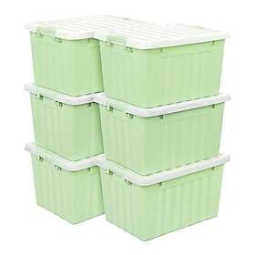 Cetomo 15 L Storage Box with Lid Plastic 15L 6-pack