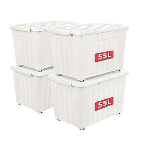 Cetomo 55L Storage Box with Lid Fabric 4-pack