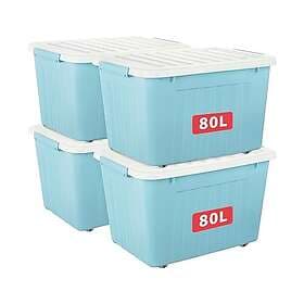 Cetomo Storage Box Plastic 80L 4-pack