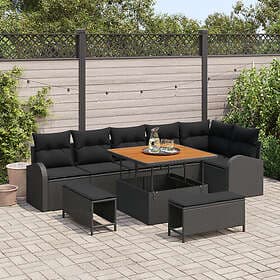 vidaXL Garden Sofa Set with Cushion with Storage 9 Pieces 3364354