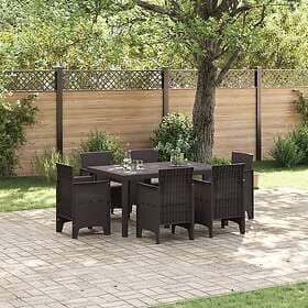 vidaXL Garden Dining Set 7 Pieces 3378558