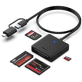 Benfei USB 3.0/USB-C to SD/Micro SD/MS/CF Card Reader Adapter