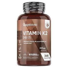 WeightWorld Vitamin K2 MK7 200µg 365 Tablets