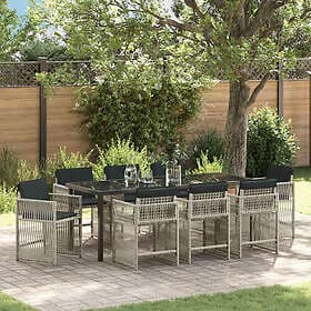 vidaXL Outdoor Lounge Set with Cushions 9 Pieces 3380792