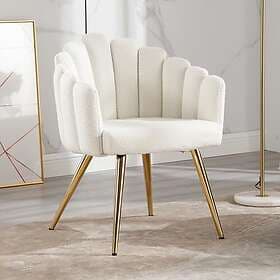 CHAIRUS Accent Chair with Metal Legs (White)