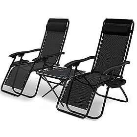 Vounot Zero Gravity Chair With Cup Holder Steel 6544238084119