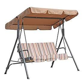 Angel Living 5860920 3 Person Hammock Metal Khaki