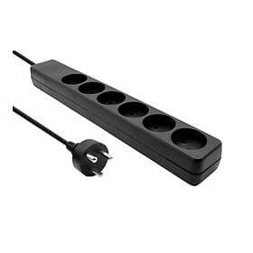 MicroConnect 6-Way Power Strip MC-EDBGRU0607B