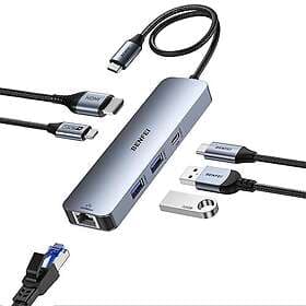 Benfei 6-in-1 USB-C Multiport Adapter (BNF-USBC-0379G)