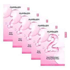 numbuzin Rose PDRN Collagen Sheet Mask 5pcs