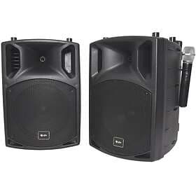 QTX PAV10 Portable PA System with UHF Microphones Bluetooth & DVD Player