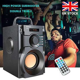 Fenton T178355 10W LCD Portable Bluetooth Speaker