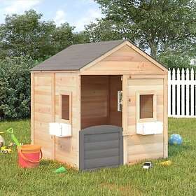 vidaXL 93687 Playhouse with Lockable Door and Flower Pots