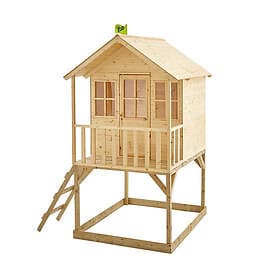 TP Toys Hill Top Wooden Tower Playhouse With Ladder Sandpit