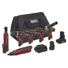 Sealey CP1200 12v Cordless 6 Piece Power Tool Kit (2x1.5Ah)