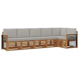 vidaXL Sectional Sofa Set with Cushion 6 pcs Brown
