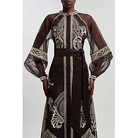 Karen Millen Balloon Sleeve Woven Maxi Dress
