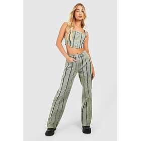 Boohoo Diamante Seam Detail Straight Leg Jeans (Women's)