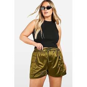 Boohoo Satin Cargo Utility Mini Shorts (Women's)