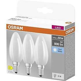 Osram 4058075592575 LED E14 Candle Cool White 806lm 5.5W 3-pack