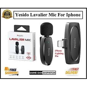 Yesido KR12 Lavalier Microphone Wireless 2.4Ghz Lightning Clip-on