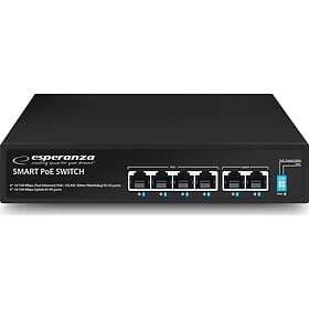 Esperanza SMART PoE SWITCH 6-Port Poe 10/100 60W S