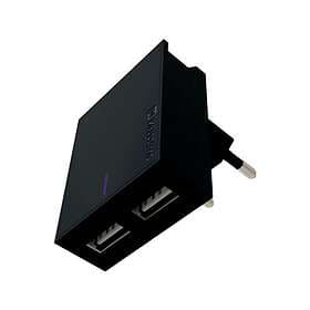 Swissten Smart Ic Wall Charger with 2 X USB 3A Power and USB-C Cable 1.2M