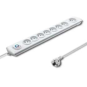 Qoltec Surge Protector 8-Way Switched 1.5m 50293