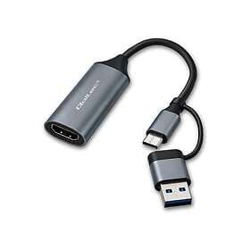 Qoltec 53789 Video Capture Card USB-C USB-A HDMI Adapter 4K 30Hz