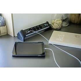Brennenstuhl Alu-Office-Line 4-Way with USB Power Strip 1.8m 1391040410