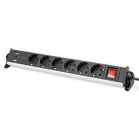Digitus 6-Way Power Strip with 2x USB and 1x USB-C DA-70624