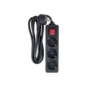 MicroConnect 3-Way Switched Power Strip 3m MC-GRU0033BS