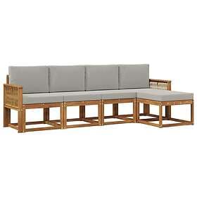 vidaXL Outdoor Sofa Brown Polyester