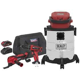 Sealey SV20 20v Cordless 3 Piece Power Tool Kit (2x2Ah)