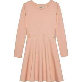 Calvin Klein Jeans Logo Tape Long Sleeve Short Dress