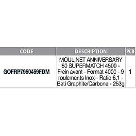 Garbolino Anniversary 80 Supermatch 4500