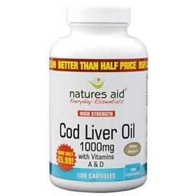 Natures Aid Cod Liver Oil 1000mg 180 Capsules