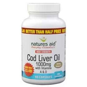 Natures Aid Cod Liver Oil 1000mg 90 Capsules