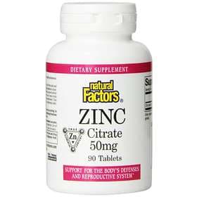 Natural Factors Zinc Citrate 50mg 90 Tablets
