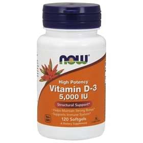 Now Foods Vitamin D-3 5000IU 120 Capsules