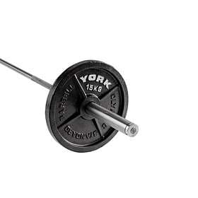 York Fitness Hammertone Cast Iron Olympic Plates 15kg