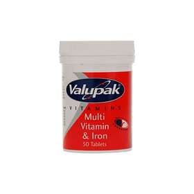 Valupak Multi-vitamins & Iron 50 Tablets