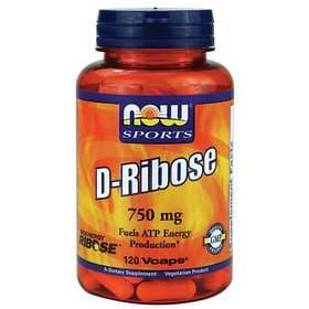 Now Foods D-Ribose 750mg 120 Capsules