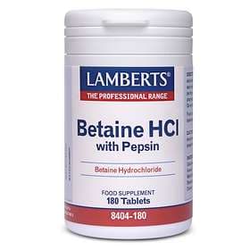 Lamberts Betaine HCl 324mg Pepsin 5mg 180 Tablets