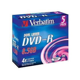 Verbatim DVD-R DL 8.5GB 4x 5-pack Jewel Case
