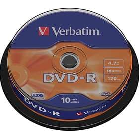 Verbatim DVD-R 4.7GB 16x 10-pack Cakebox