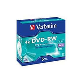 Verbatim DVD-RW 4.7GB 4x 5-pack Jewel Case