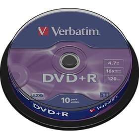 Verbatim DVD+R 4.7GB 16x 10-pack Cakebox
