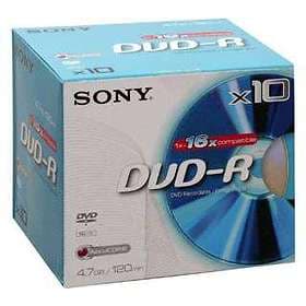 Sony DVD-R 4.7GB 16x 10-pack Jewel Case
