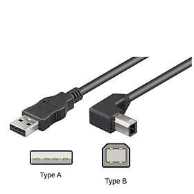 Goobay USB A - USB B (angled) 2.0 0.5m